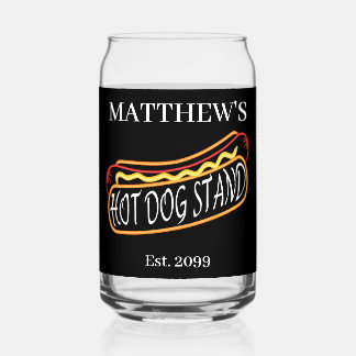 Leuke Hot Dog Stand Drinkware Soda Tumblers Bril Blikvorm Glas