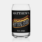 Leuke Hot Dog Stand Drinkware Soda Tumblers Bril Blikvorm Glas (Achterkant)