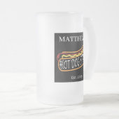 Leuke Hot Dog Stand Drinkware Soda Tumblers Bril Matglas Bierpul (Voorkant rechts)