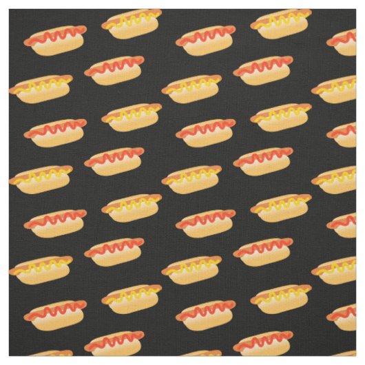 Leuke Hot Dogs Polka Dots Stof (Swatch)