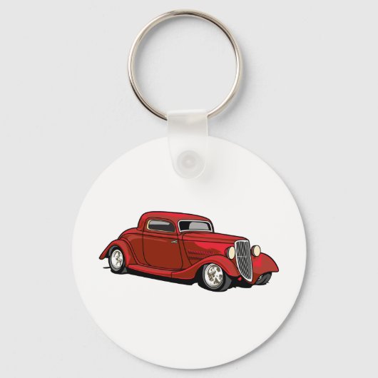 Leuke Hot Rod Sleutelhanger (Voorkant)