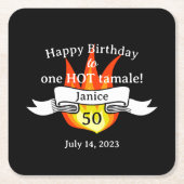 Leuke 'Hot Tamale' 50e verjaardag Grappig Geperson Kartonnen Onderzetters (Voorkant)