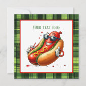 Leuke hotdog liefhebbers feest kaart (Voorkant)