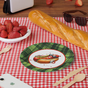 Leuke hotdog liefhebbers feest papieren bordje