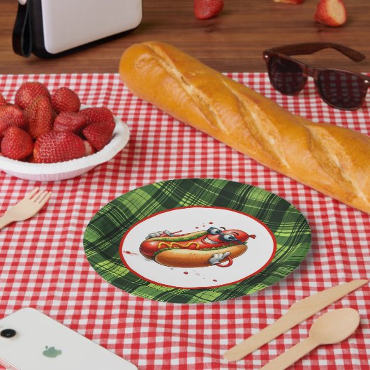 Leuke hotdog liefhebbers feest papieren bordje (Picknick)