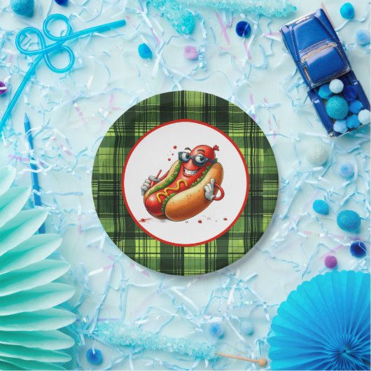 Leuke hotdog liefhebbers feest papieren bordje (Feest)