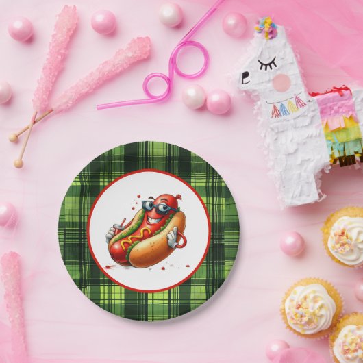 Leuke hotdog liefhebbers feest papieren bordje (Feest)