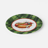 Leuke hotdog liefhebbers feest papieren bordje (Gekanteld)