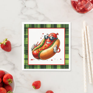 Leuke hotdog liefhebbers feest servet