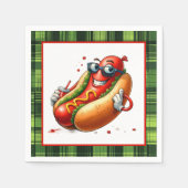 Leuke hotdog liefhebbers feest servet (Voorkant)