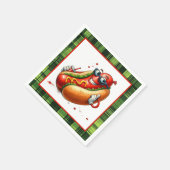 Leuke hotdog liefhebbers feest servet (Hoek)