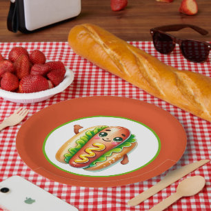 Leuke hotdog liefhebbers party papier borden papieren bordje