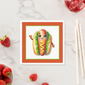 Leuke hotdog liefhebbers party papier borden servet (Insitu)