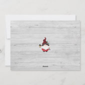 Leuke houthakker Gnome Custom Foto Kerstmis Feestdagenkaart (Achterkant)