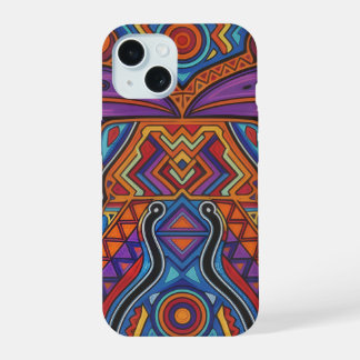 Leuke Huichol Dier Spirit Foedraal voor Telefoon iPhone 15 Case