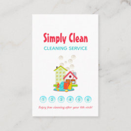 Leuke Huis Schoonmaak Service Loyaliteit Kaart Visitekaartje