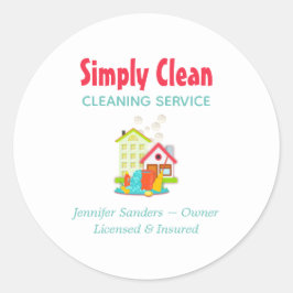 Leuke Huis Schoonmaak Service Zakelijk Ronde Sticker