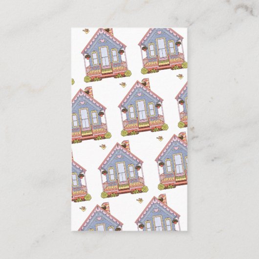 Leuke huis zorgverlener diensten visitekaartje (Achterkant)