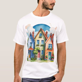 Leuke huizen t-shirt