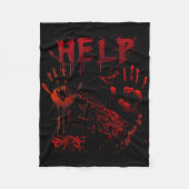 Leuke hulp bloedige handafdruk Halloween kostuum M Fleece Deken (Voorkant)