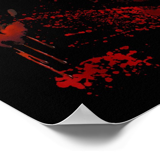 Leuke hulp bloedige handafdruk Halloween kostuum M Poster (Hoek)