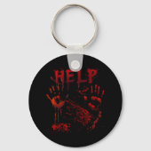 Leuke hulp bloedige handafdruk Halloween kostuum M Sleutelhanger (Voorkant)