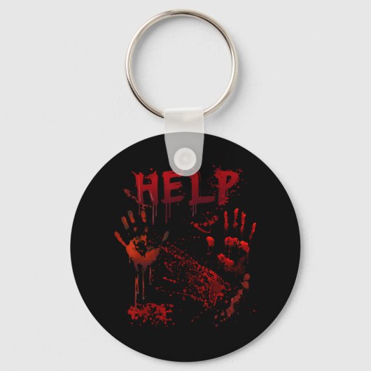 Leuke hulp bloedige handafdruk Halloween kostuum M Sleutelhanger (Voorkant)