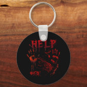 Leuke hulp bloedige handafdruk Halloween kostuum M Sleutelhanger (Voorkant)