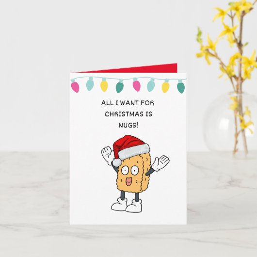 Leuke humor cartoon Punny Pun Christmas Custom Kaart (Gele Bloem)