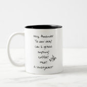 Leuke Humor Coffee Lover Quote Tweekleurige Koffiemok (Links)
