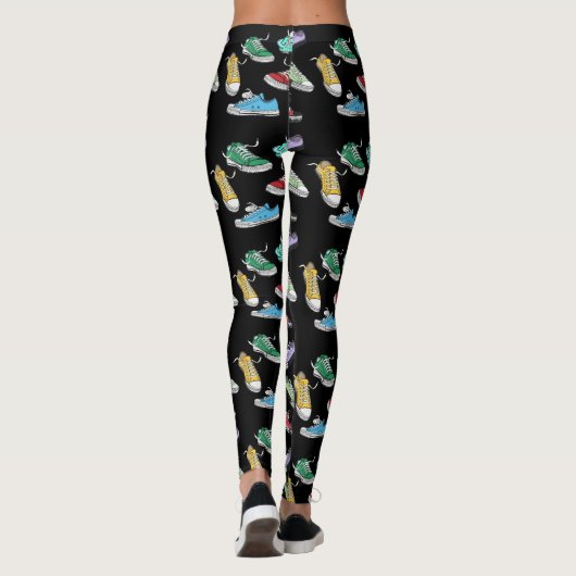 Leuke Humor Comic Cartoon Runners hardloopschoenen Leggings (Achterkant)