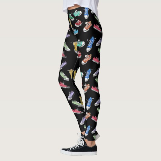 Leuke Humor Comic Cartoon Runners hardloopschoenen Leggings (Links)