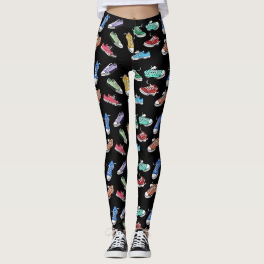 Leuke Humor Comic Cartoon Runners hardloopschoenen Leggings (Voorkant)