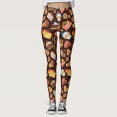 Leuke Humor Comic Cartoon Snoep Snoepjes Taarten D Leggings (Voorkant)