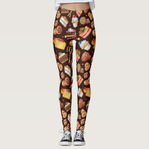 Leuke Humor Comic Cartoon Snoep Snoepjes Taarten D Leggings