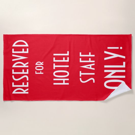 Leuke humor rode strandlaken (Voorkant)