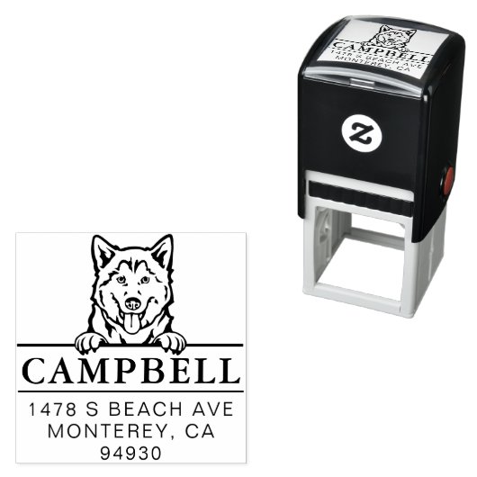 Leuke Husky Custom Dog Adres Stempel (In situ)