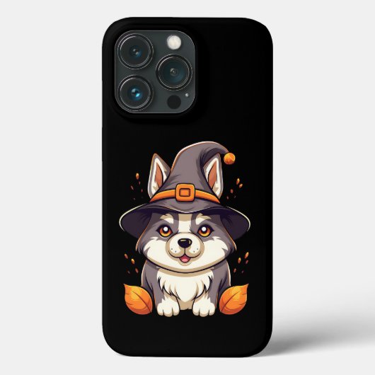 Leuke Husky Dog In Een Heks Pet Halloween Case-Mate iPhone Case (Achterkant)