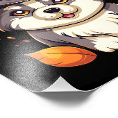 Leuke Husky Dog In Een Heks Pet Halloween Foto Afdruk (Hoek)