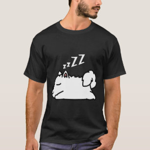 Leuke Husky Hond Puppy Slapen T-shirt