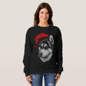Leuke Husky Kerstmis Trui (Voorkant volledig)