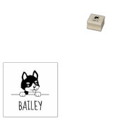 Leuke Husky Pup aangepaste naam Rubberstempel (Gestempeld)