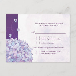 Leuke Hydrangea Bruiloft Entree Keuze RSVP-kaart Uitnodiging Briefkaart