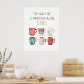 Leuke Hygge Hot Chocolate Mokken Keuken Poster (Keuken)