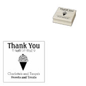 Leuke Ice Cream Cone Logo Dank u Business Rubberstempel (Gestempeld)