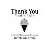 Leuke Ice Cream Cone Logo Dank u Business Rubberstempel (Afrduk)