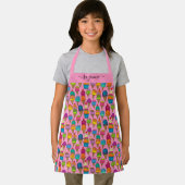 Leuke Ice Cream Cones Roze Dessert Patroon Voeg Na Schort (Insitu)