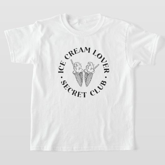 Leuke Ice Cream Kegelliefhebber Kinder T-shirt (Laagn)