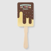 Leuke Ice Cream Lemon Popsicle Treat Verjaardagsfe Handwaaier (Voorkant)
