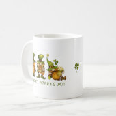 Leuke Ierse kabouters Fijne St. Patrick's Dag Koffiemok (Voorkant links)